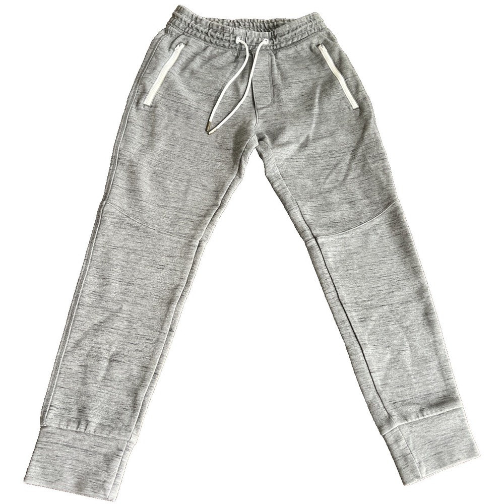 Mens SZ S  American Eagle joggers sweatpants light gray zip pockets 27"x25" Y2k